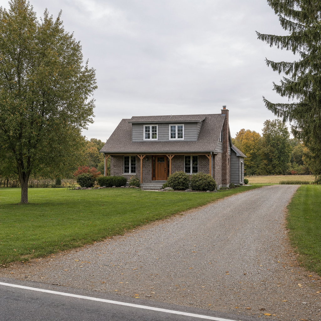 A calm single-family home exterior on a quiet Fort Worth street, representing the household size and daily water use that decides how often a septic tank needs pumping